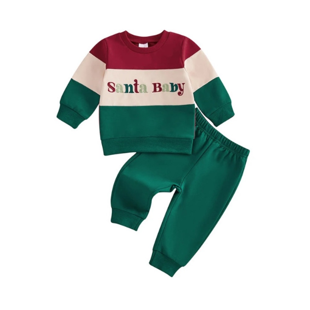 August+Willow Kids 2pc Christmas Santa Baby Matching Set. Size 2-3T. NWOT!